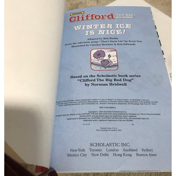 Clifford The Big Red Dog Reader Winter Ice Is Nice! By Norman Bridwell - Picture 6 of 6